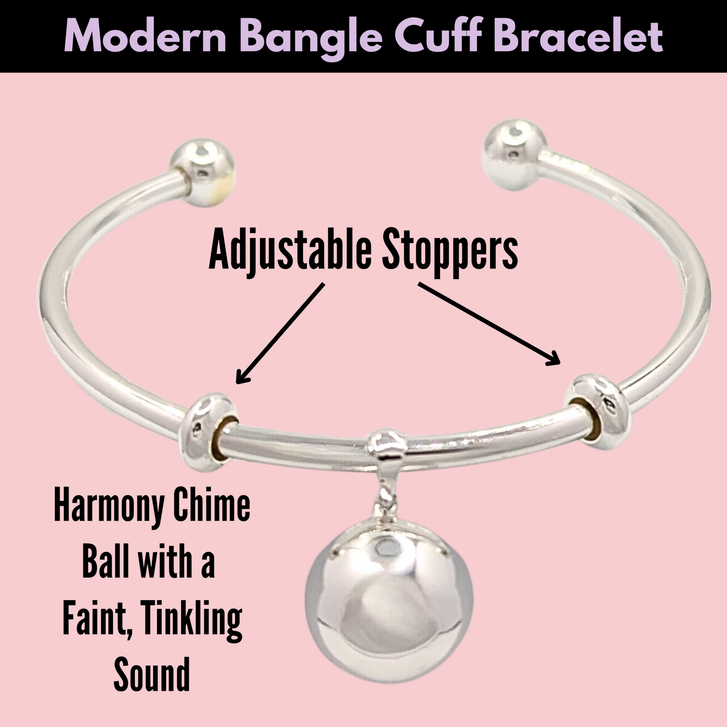 14mm Harmony Ball Bangle Bracelet in Silver