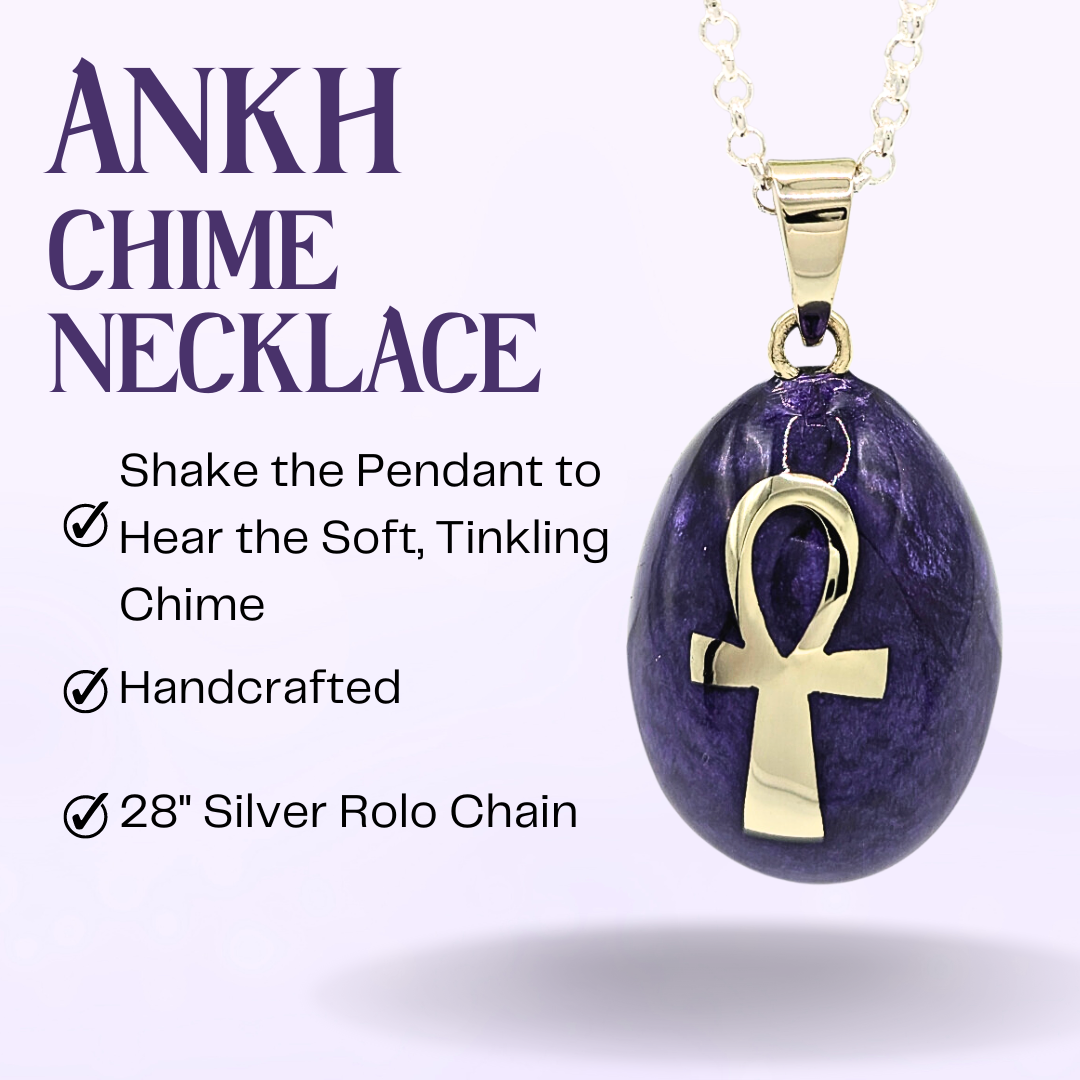 Purple Ankh Chime Necklace