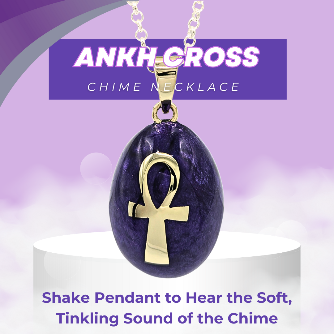 Purple Ankh Chime Necklace