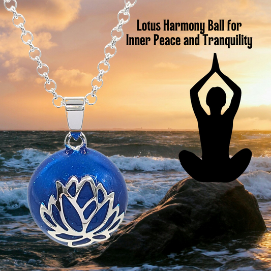 Blue Lotus Harmony Ball Chime Necklace