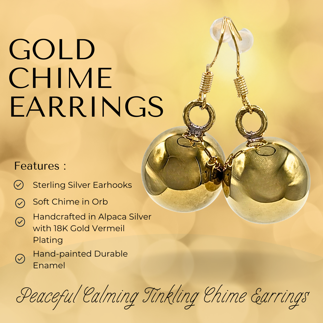 Gold Angel Caller Chime Earrings