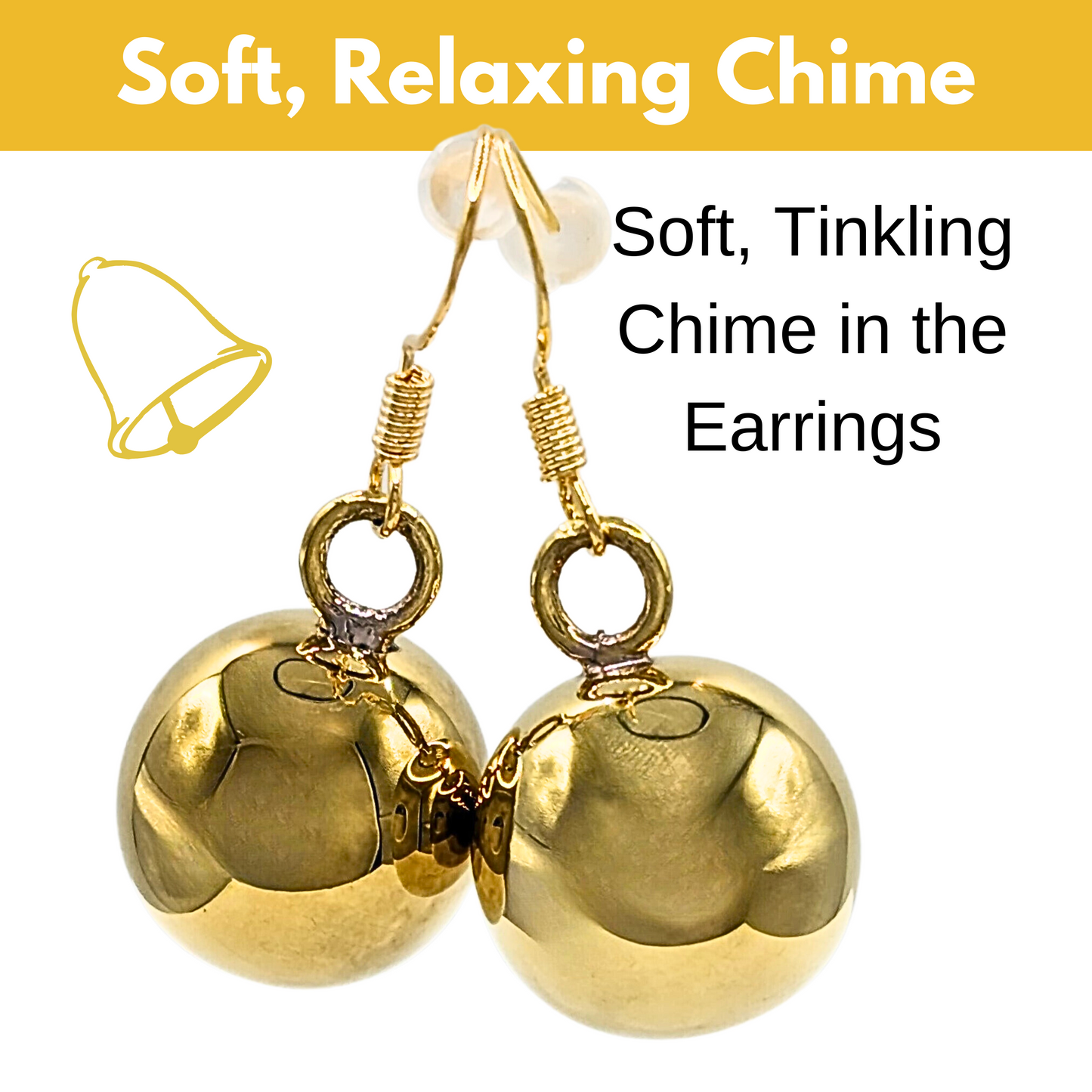 Gold Angel Caller Chime Earrings
