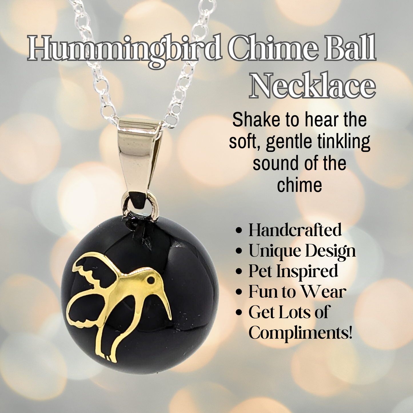 Black Hummingbird Angel Caller - FINAL SALE
