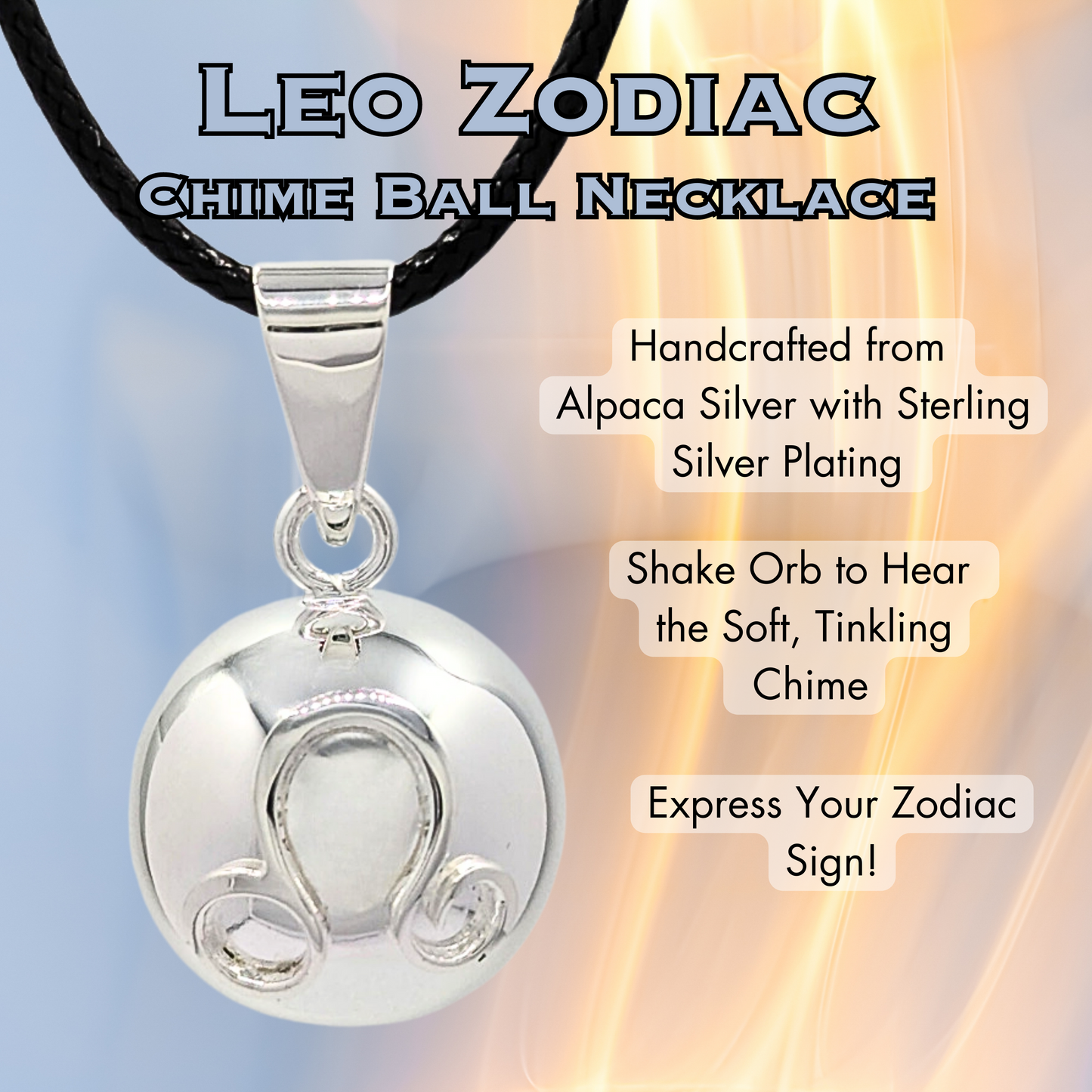 Leo Zodiac Chime Necklace Aquarius Zodiac Chime Necklace - FINAL SALE- 35% OFF