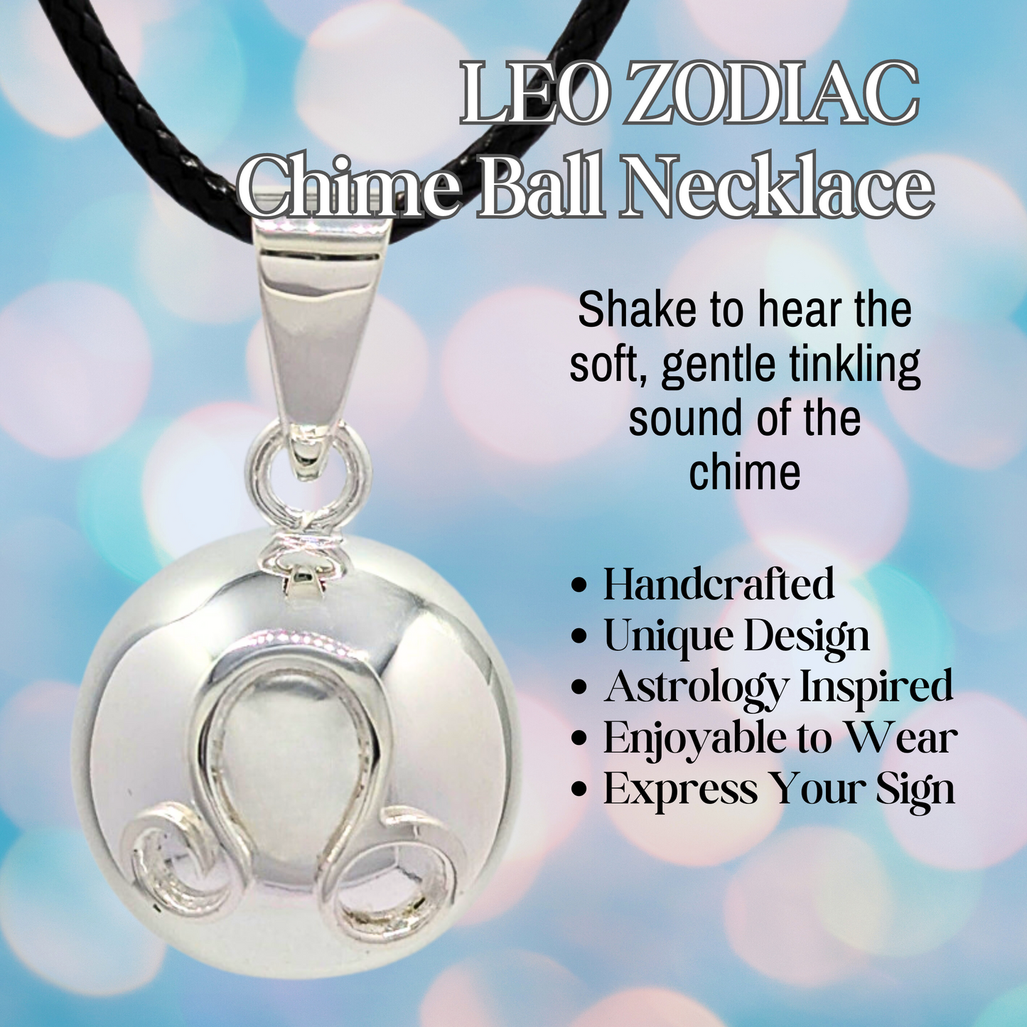 Leo Zodiac Chime Necklace Aquarius Zodiac Chime Necklace - FINAL SALE- 35% OFF