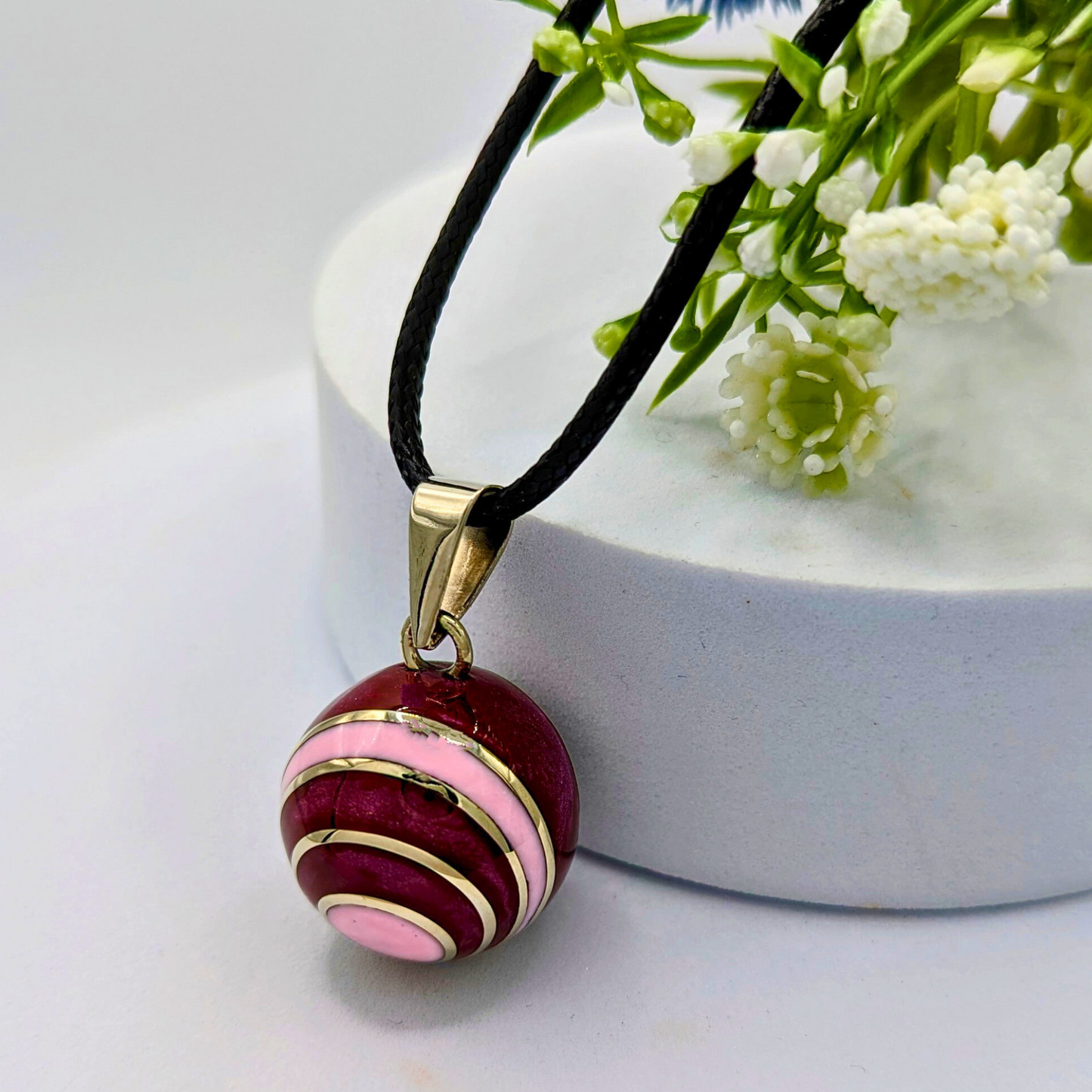 Magenta and Pink Chime Necklace - FINAL SALE