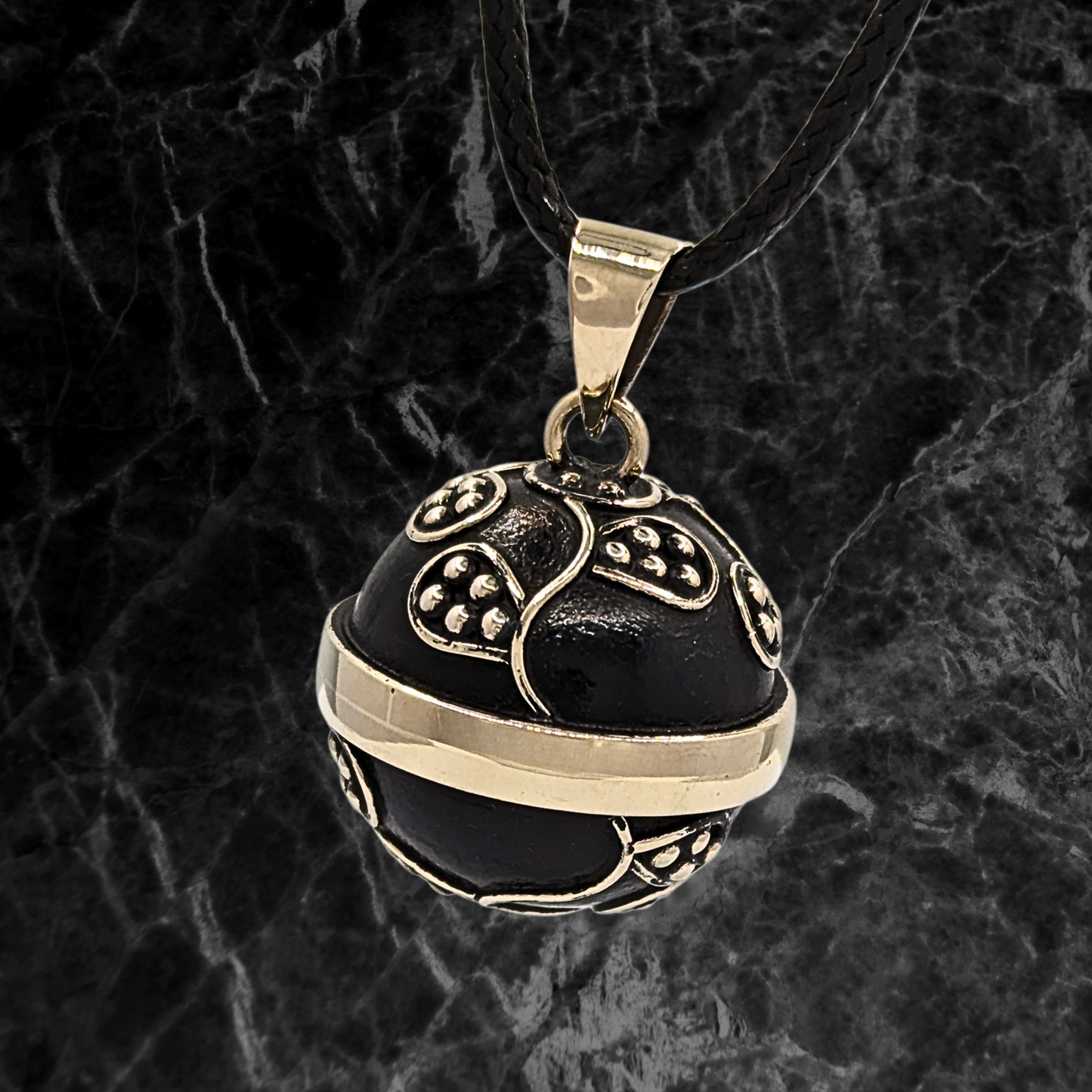 Matte Black Vine Chime Necklace