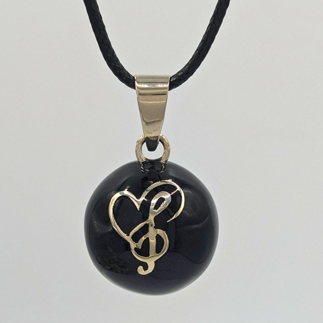 Black Music Lover Chime Necklace - FINAL SALE