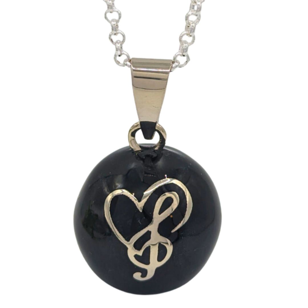Black Music Lover Chime Necklace - FINAL SALE