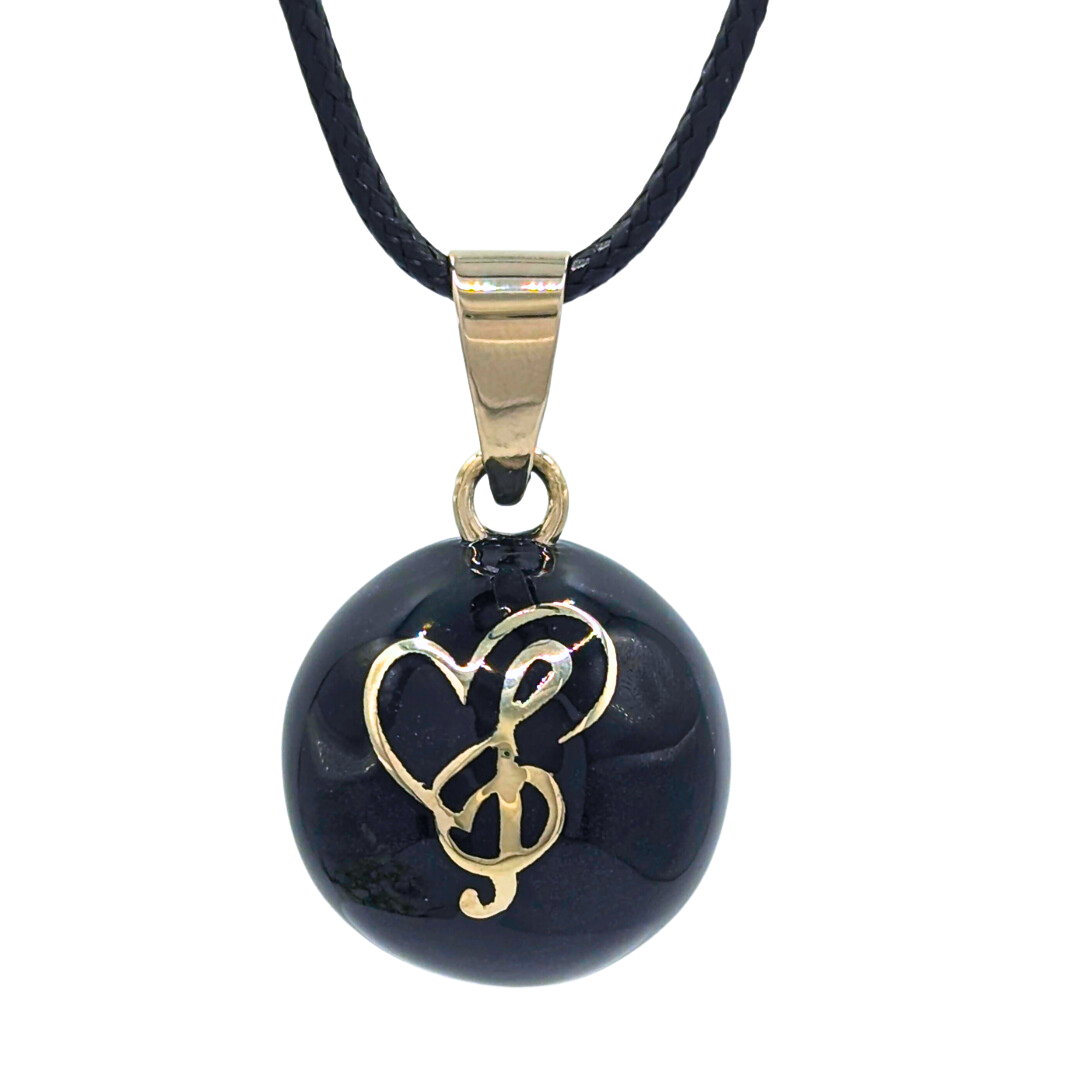 Black Music Lover Chime Necklace - FINAL SALE