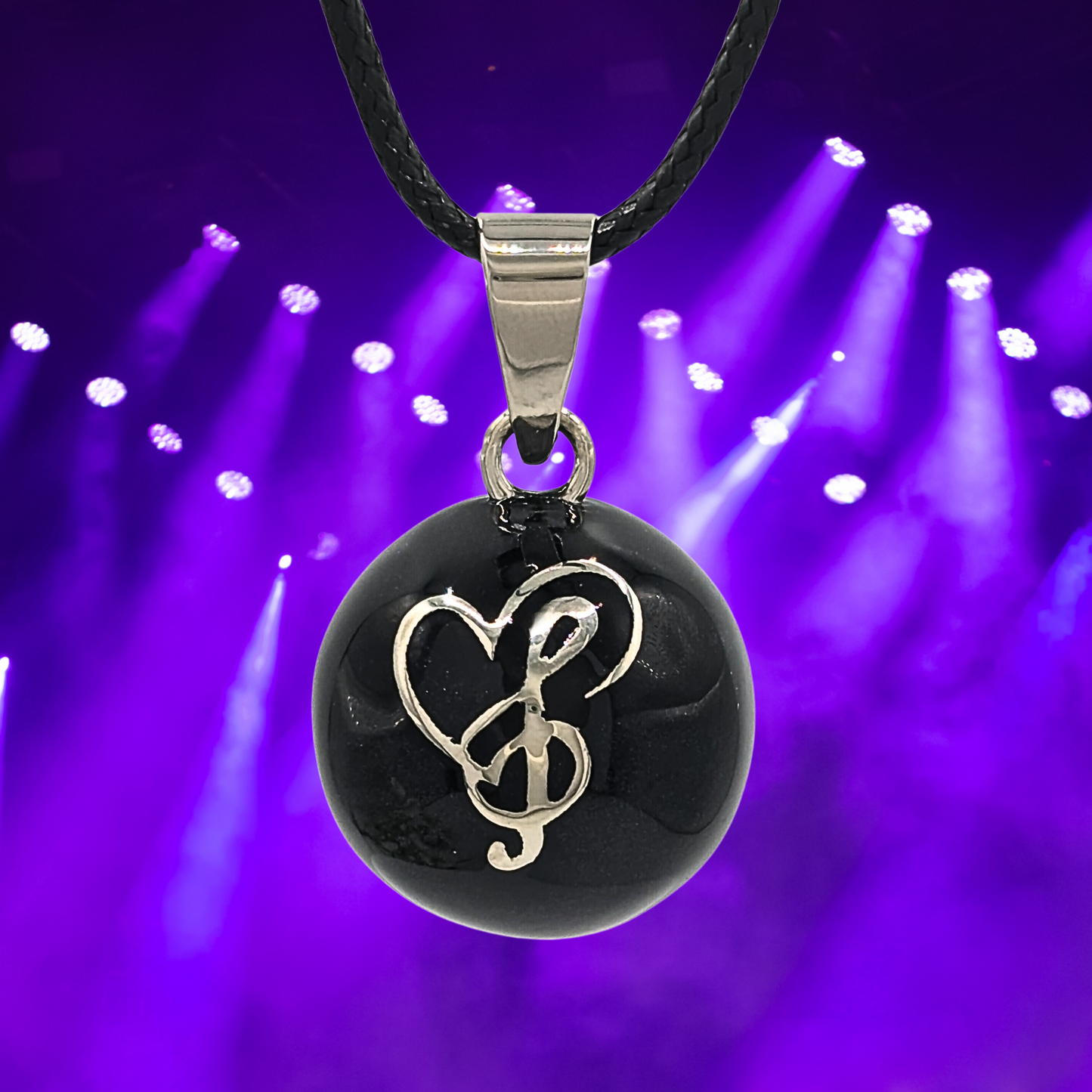 Black Music Lover Chime Necklace - FINAL SALE