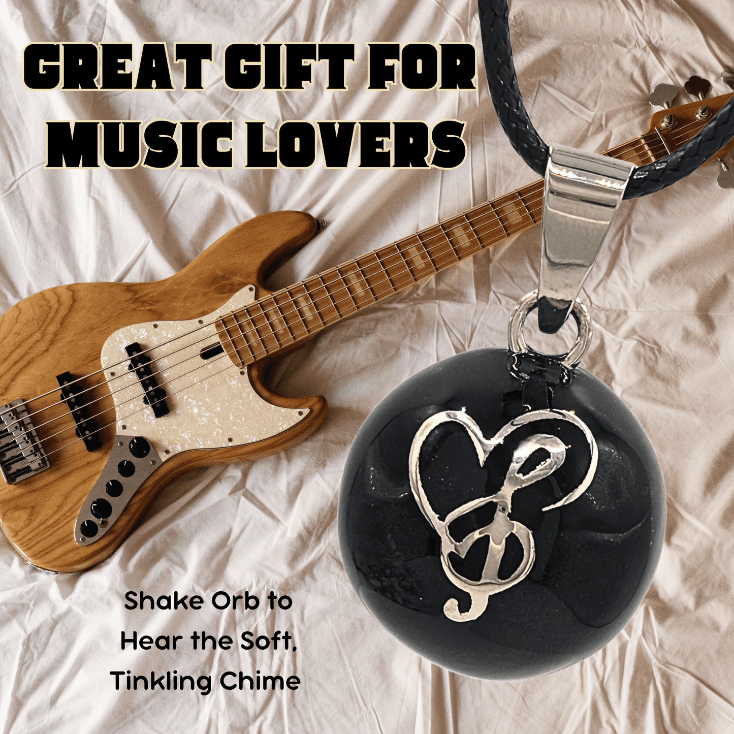 Black Music Lover Chime Necklace - FINAL SALE