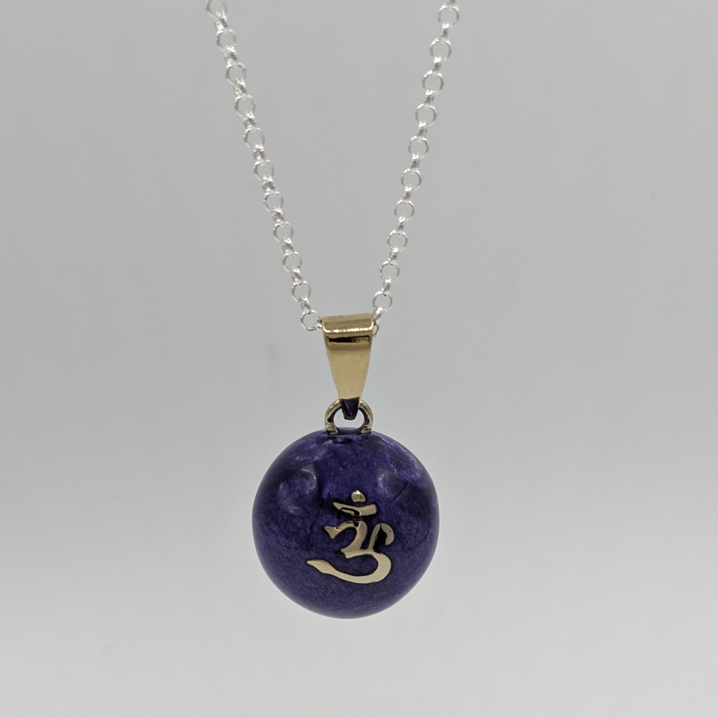 Purple Om Chime Necklace