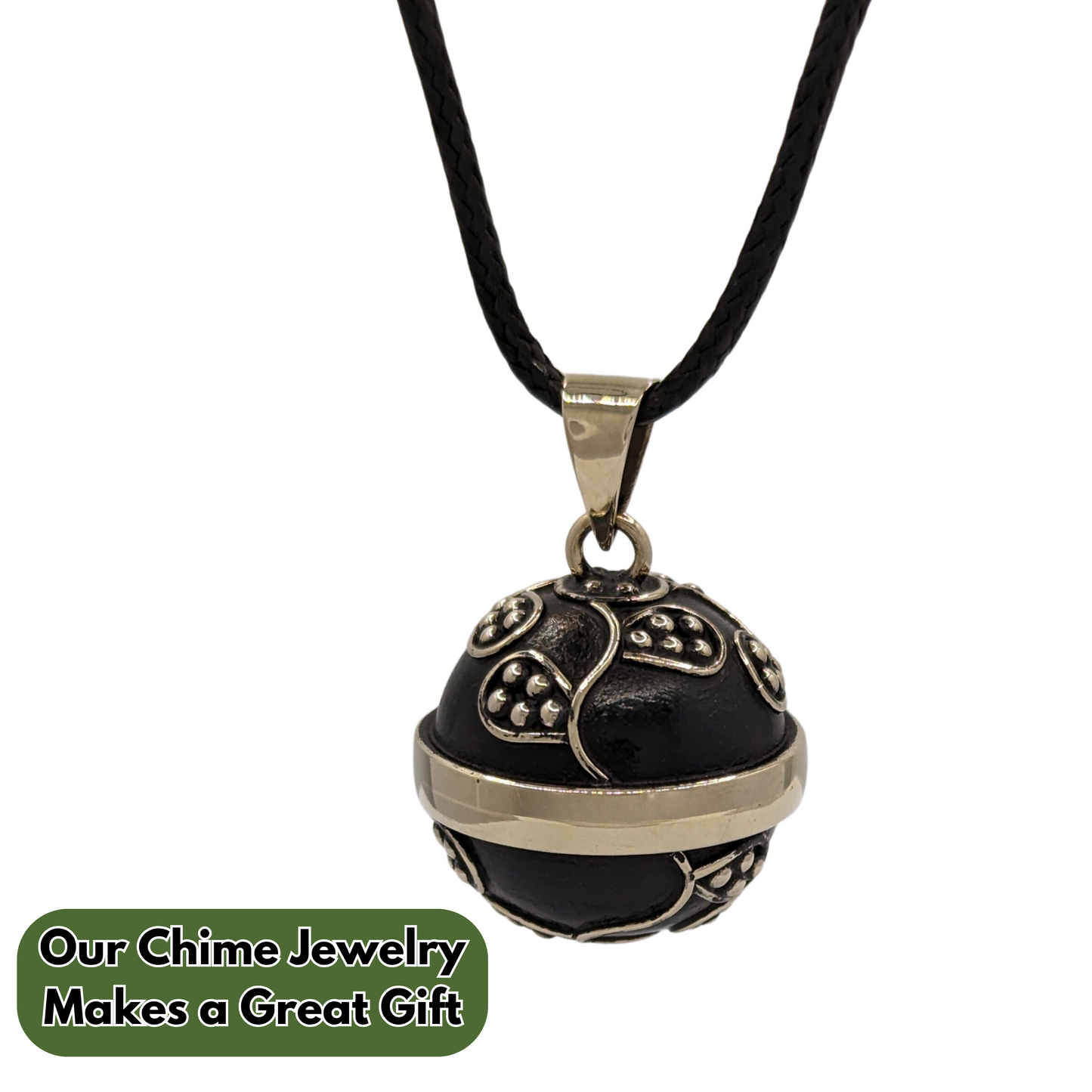 Matte Black Vine Chime Necklace