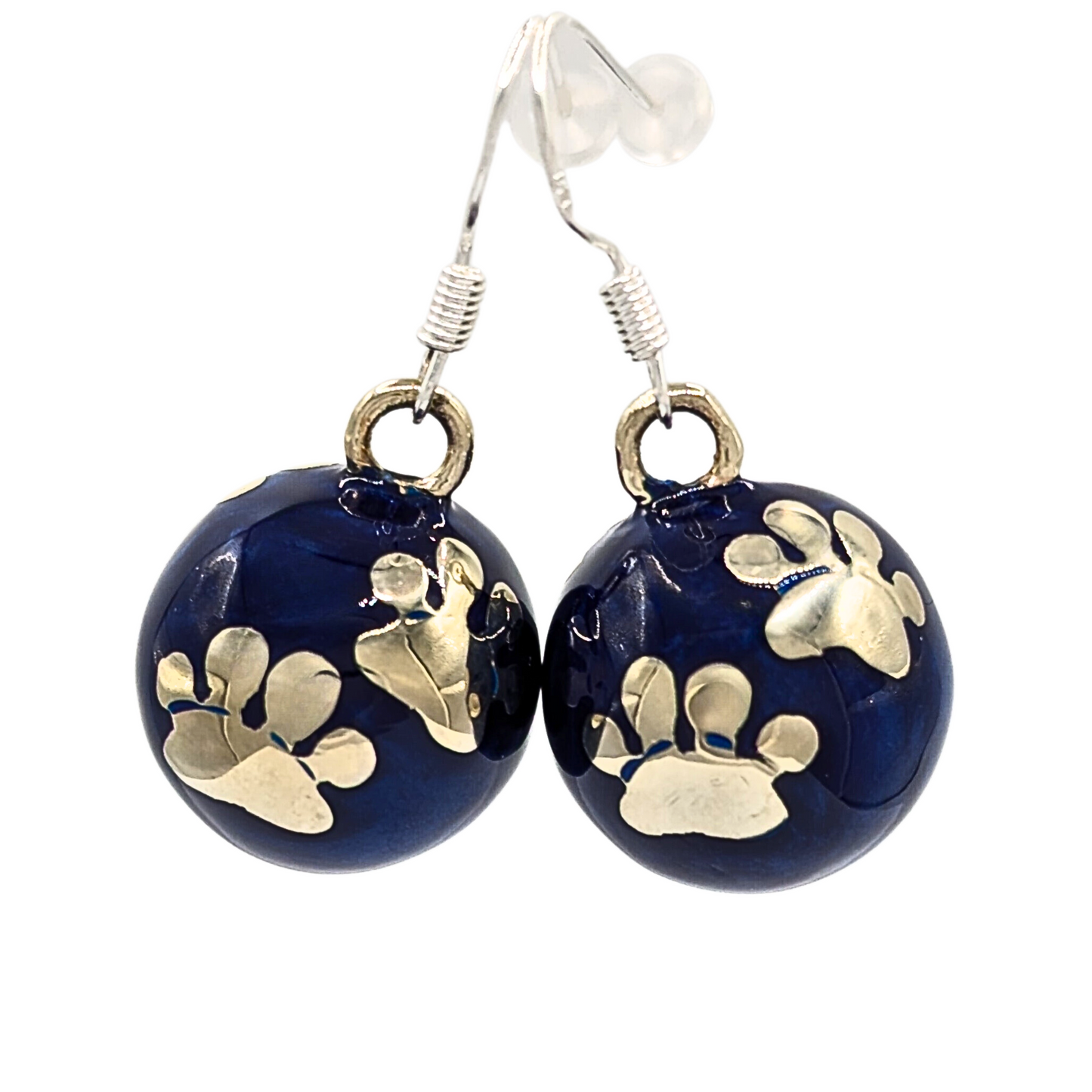 Paws Chime Earrings in Navy