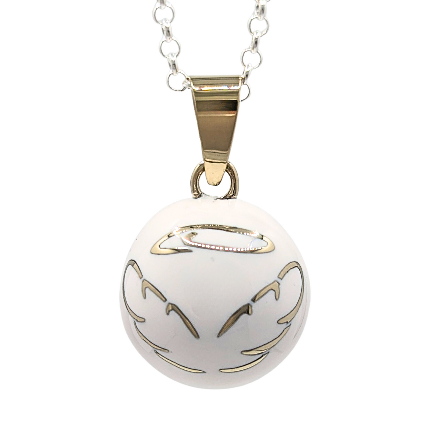 White Halo Chime Necklace