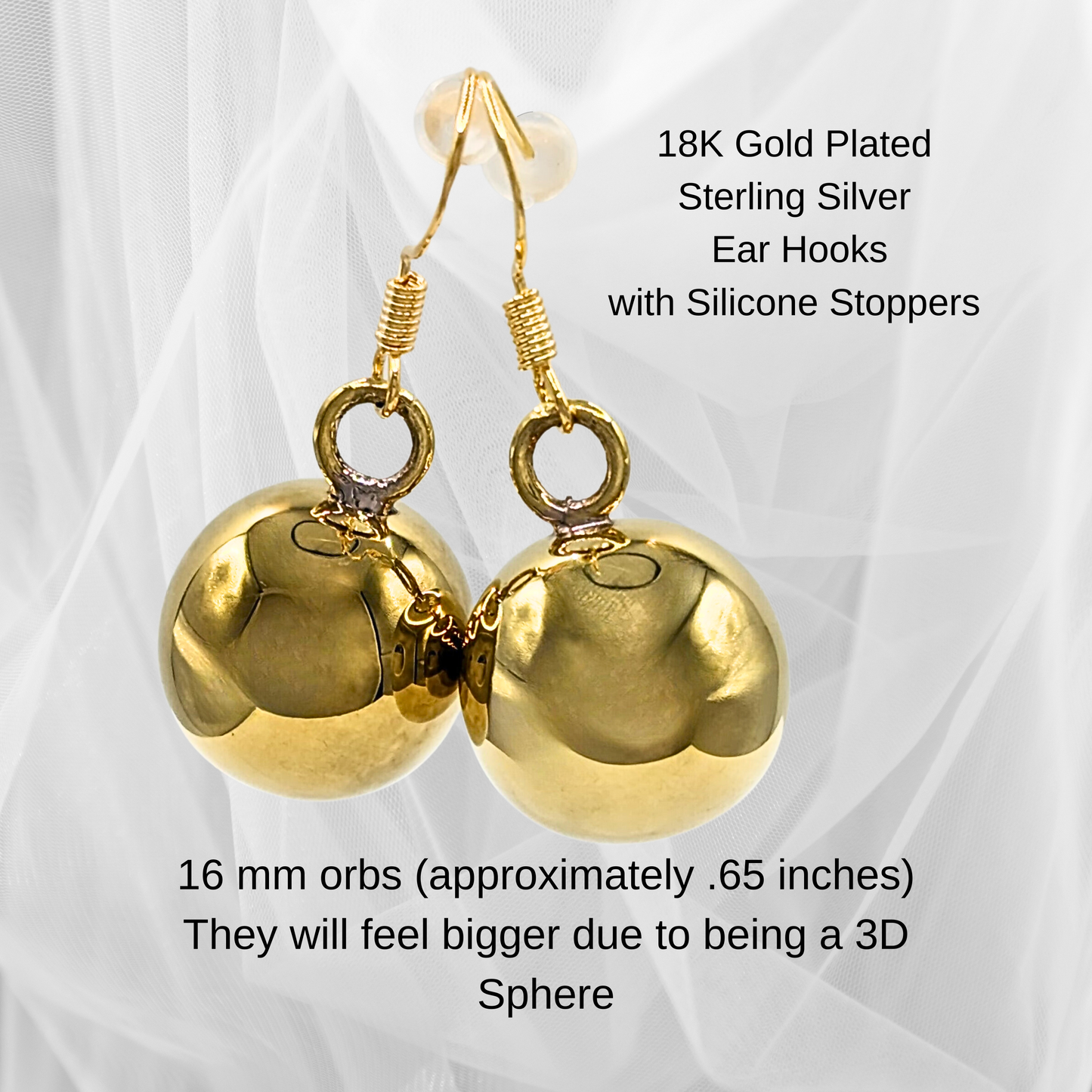 Gold Angel Caller Chime Earrings