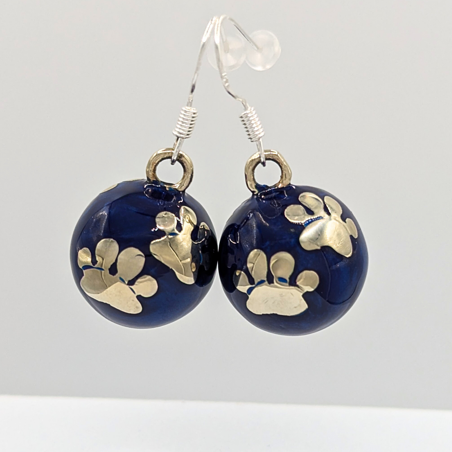 Paws Chime Earrings in Navy
