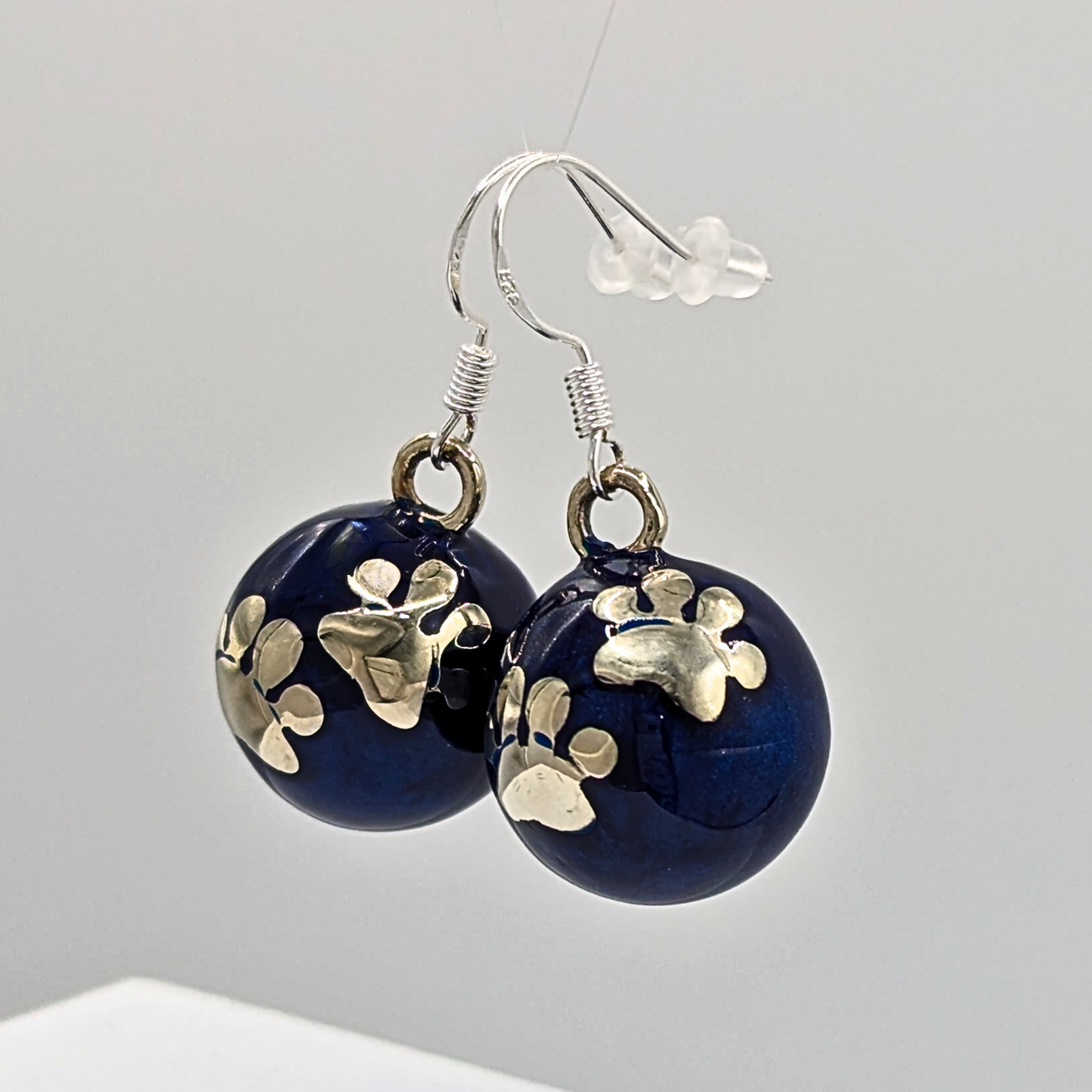 Paws Chime Earrings in Navy