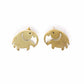 Elephant Brass Stud Earrings