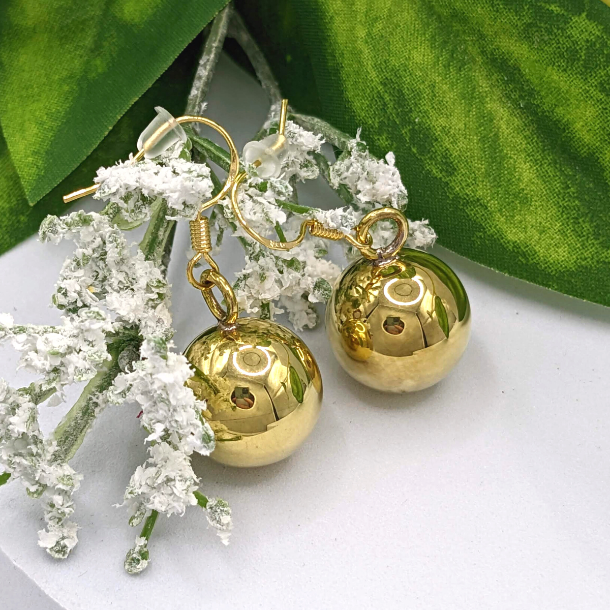 Gold Angel Caller Chime Earrings - Nature Reflections