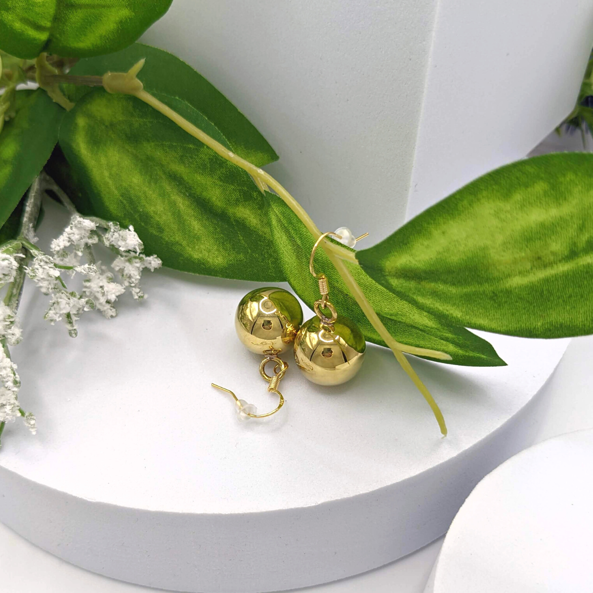 Gold Angel Caller Chime Earrings - Nature Reflections