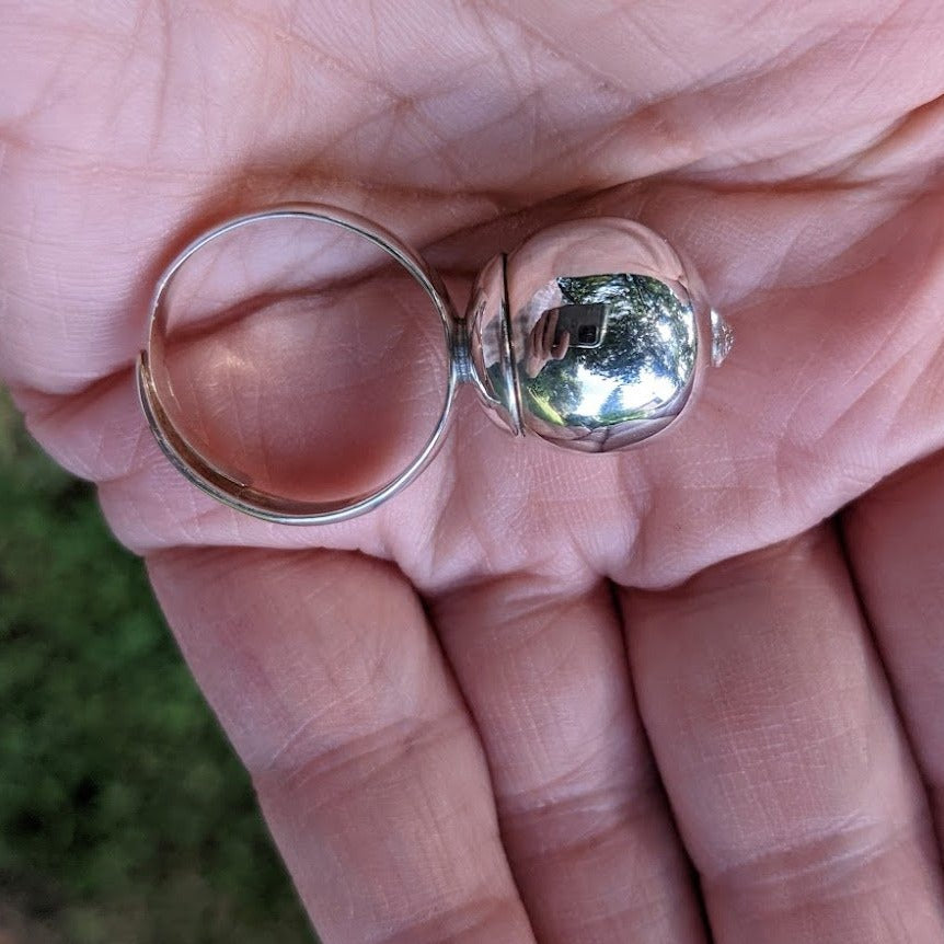 Zirconia Orb Sterling Silver Ring - Nature Reflections