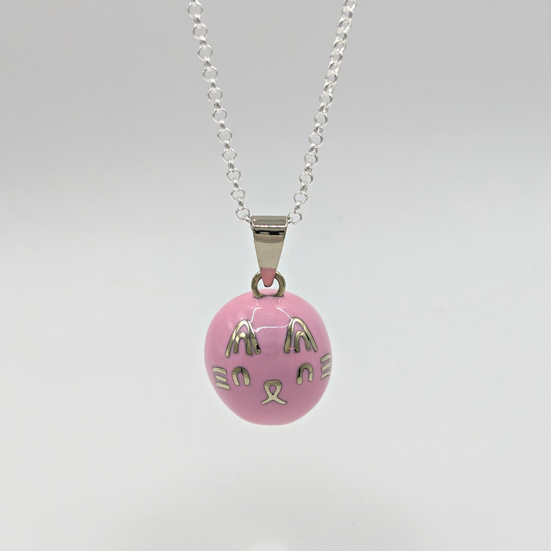 Pink Kitty Face Angel Caller