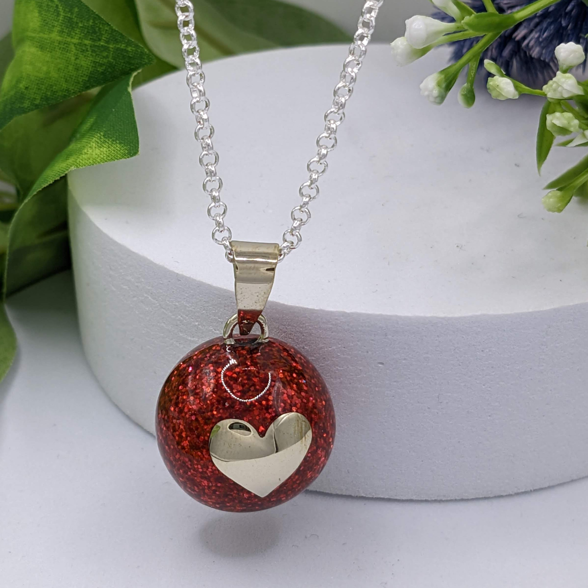 Sparkle Heart Chime Necklace
