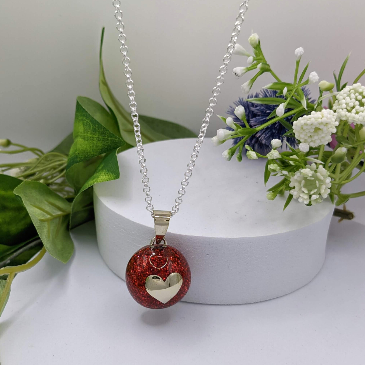 Sparkle Heart Chime Necklace