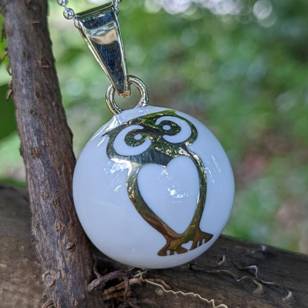 Owl Angel Caller in White - Nature Reflections