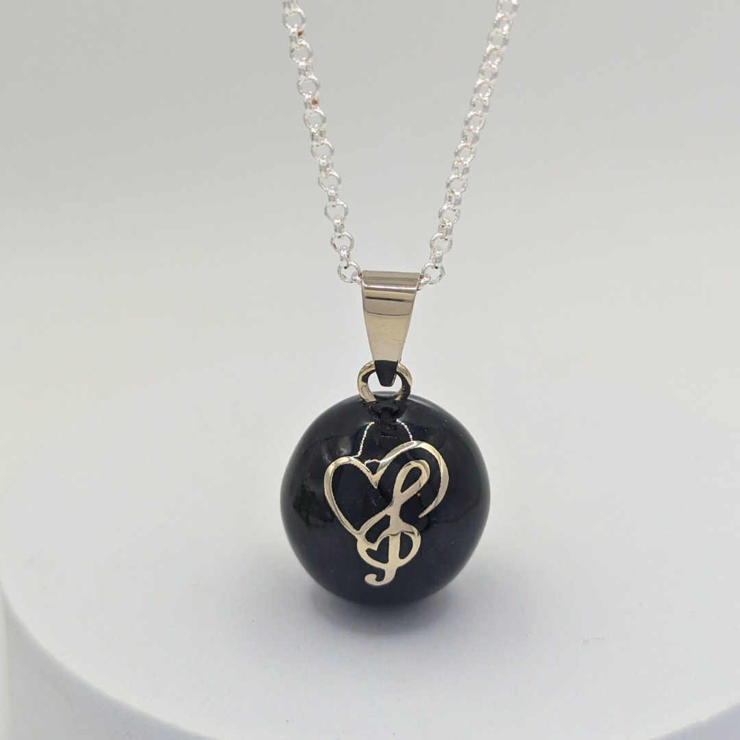 Black Music Lover Chime Necklace - FINAL SALE