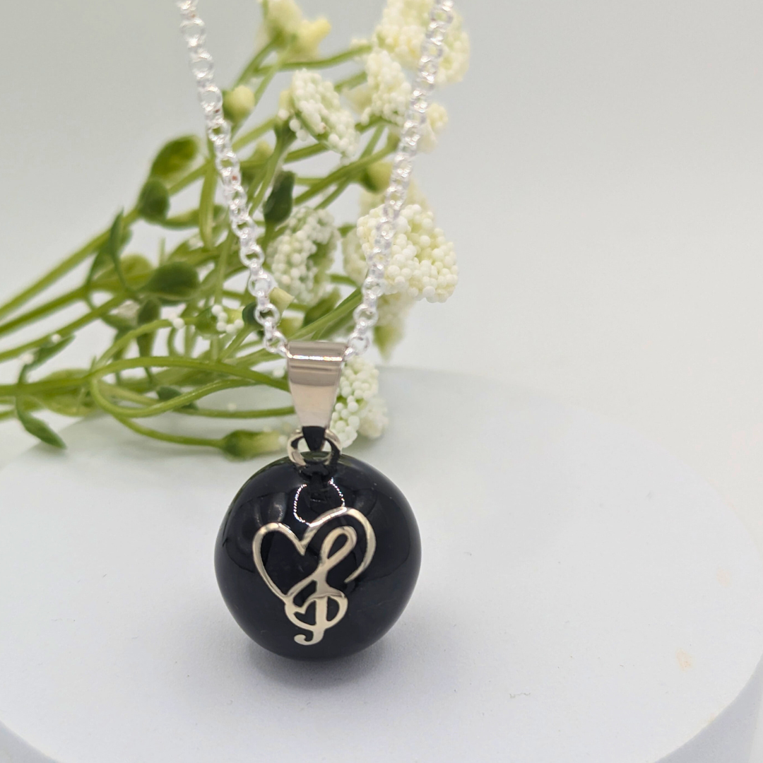 Black Music Lover Chime Necklace - FINAL SALE