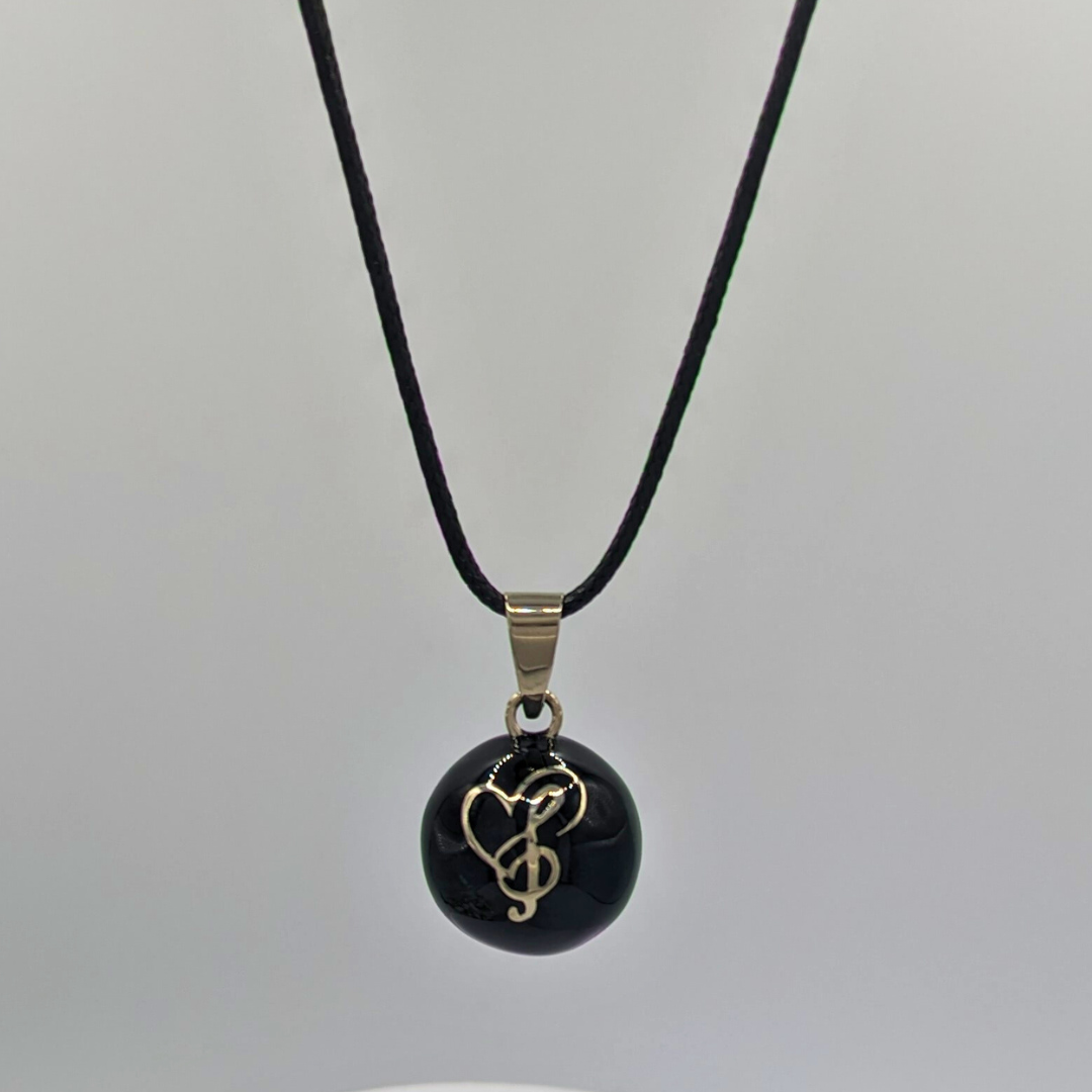 Black Music Lover Chime Necklace - FINAL SALE