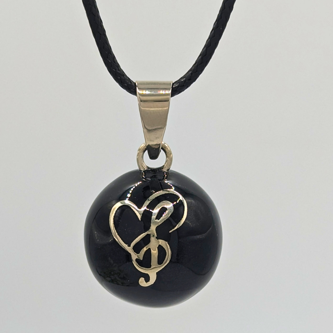 Black Music Lover Chime Necklace - FINAL SALE