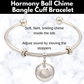 14mm Harmony Ball Bangle Bracelet in Silver