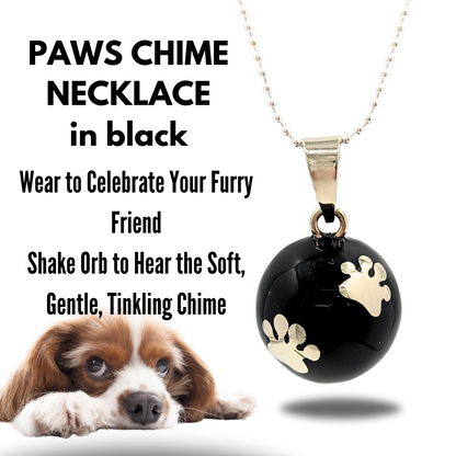 Black Paws Chime Necklace