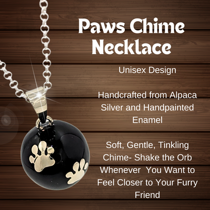 Black Paws Chime Necklace