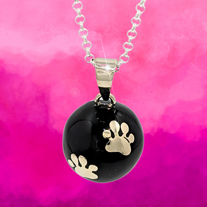 Black Paws Chime Necklace