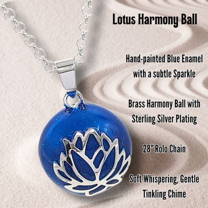 Blue Lotus Harmony Ball Chime Necklace