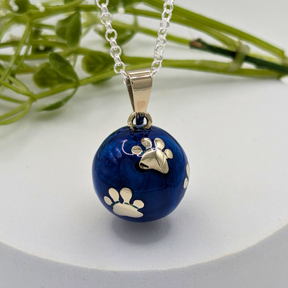 Blue Paws Chime Necklace