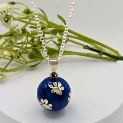 Blue Paws Chime Necklace