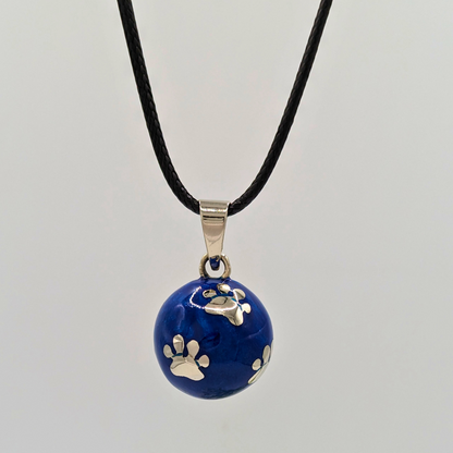 Blue Paws Chime Necklace