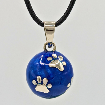 Blue Paws Chime Necklace