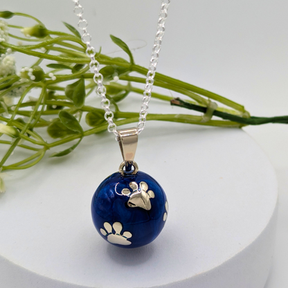 Blue Paws Chime Necklace