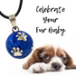 Blue Paws Chime Necklace