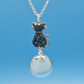 NEW- Mosaic Cat Harmony Ball Necklace