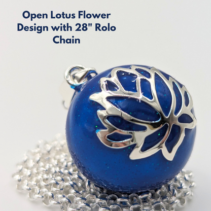 Blue Lotus Harmony Ball Chime Necklace