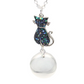 NEW- Mosaic Cat Harmony Ball Necklace