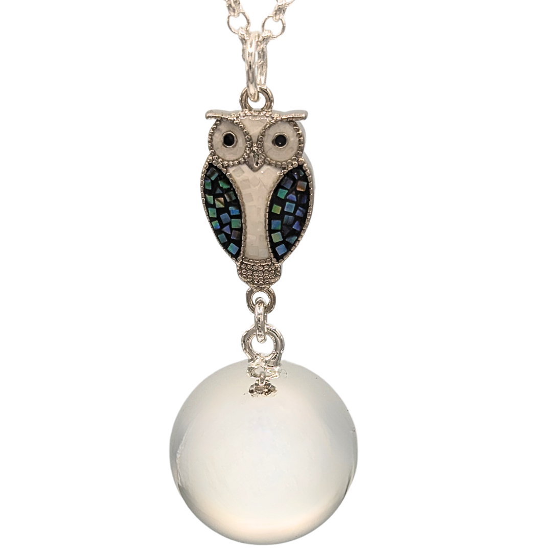 NEW- Mosaic Owl Harmony Ball Necklace